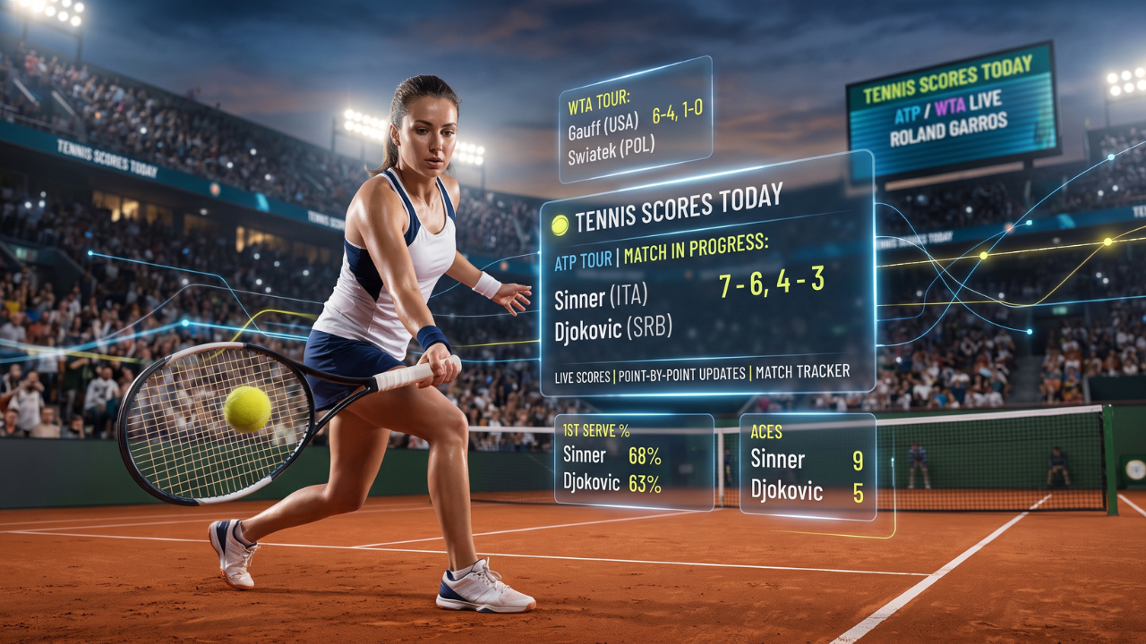 tennis scores today
